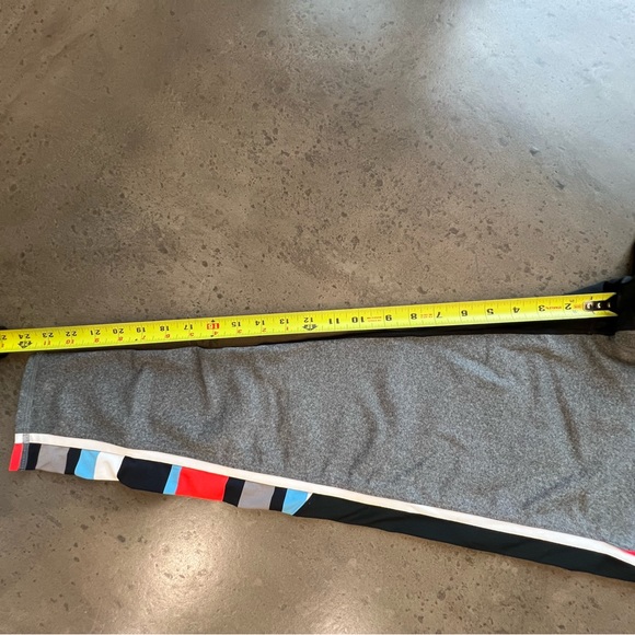 Tail leggings. Black with multi-colored stripes down the side. Size L. - Picture 4 of 10